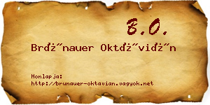 Brünauer Oktávián névjegykártya